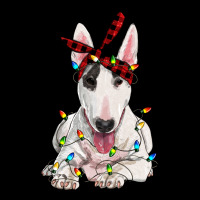 Bull Terrier With Christmas Lights Ladies Tee | Teevron
