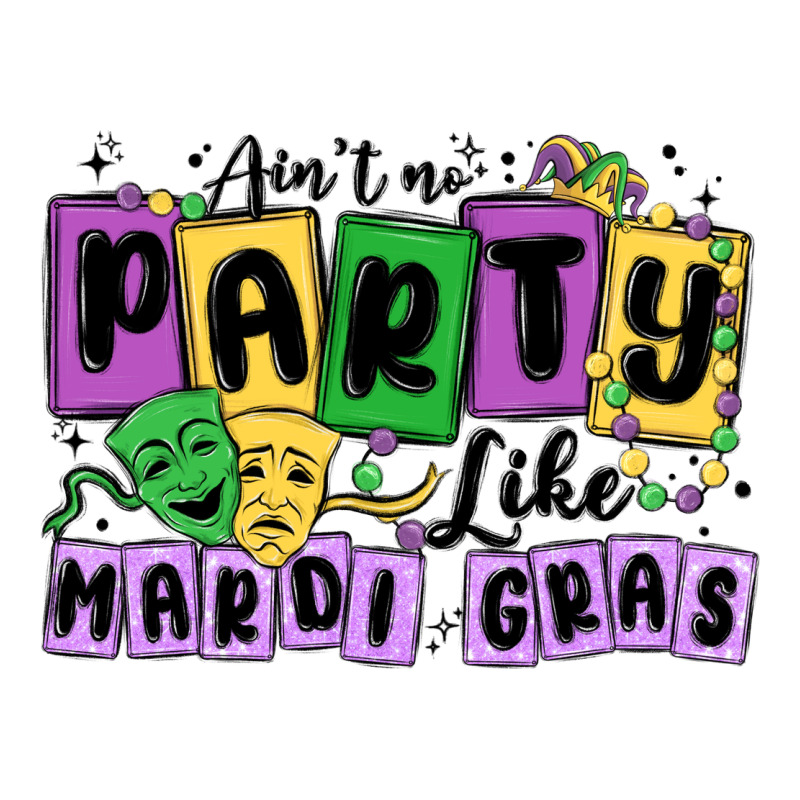 Aint No Party Like Mardi Gras Long Sleeve Tee by MaliasSmallBusiness | Teevron