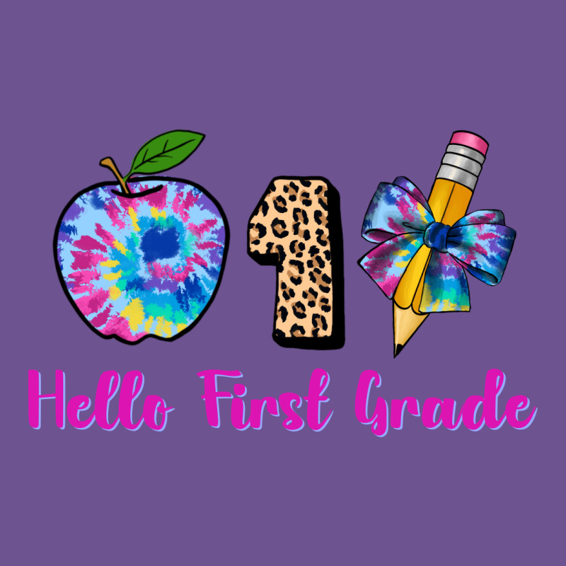 Hello First Grade Tie Dye 3200x2400 Vintage Tee by AdoDesignShop | Teevron
