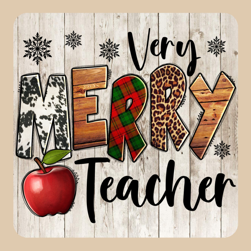 Very Merry Teacher Christmas Coaster Heavyweight Sweatshirt by Jasminsmagicworld | Teevron