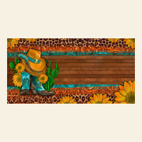 Custom Cowboy Boots Sunflowers And Cactus License Plate Vintage Tee | Teevron