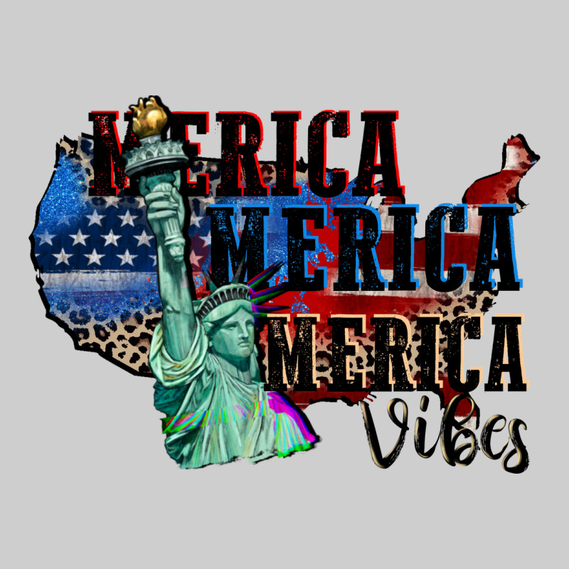 Merica Merica Merica Vibes 4th Of July Premium Tee by CowGirlArtShop | Teevron