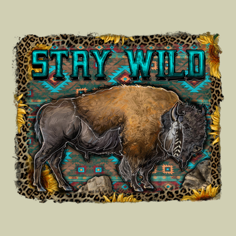 Stay Wild Aztec Bison Heavy Core Tee by RanaPortraitStore | Teevron