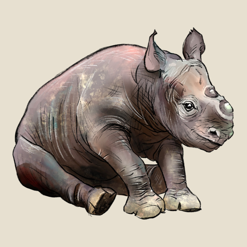 Baby Rhino Illustrations Urban Heavy Tee by LillyAllenDesigns | Teevron