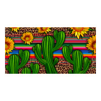 sunflowers and cactus license plate | Teevron
