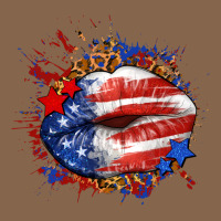 Leopard American Flag Lips Premium Tee | Teevron