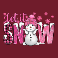 Pink Let It Snow With Cute Snowman Zipper Hoodie | Teevron