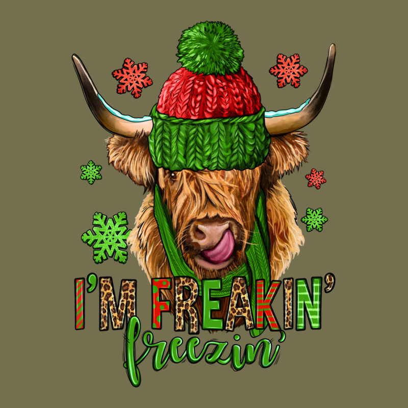 I'm Freakin Freezin Christmas Long Haired Cow Vintage Hoodie by Jasminsmagicworld | Teevron