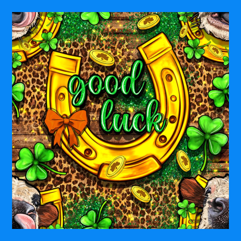 St. Patricks Good Luck With Cow Digital Paper Zipper Hoodie by BundleAndBundleShop | Teevron
