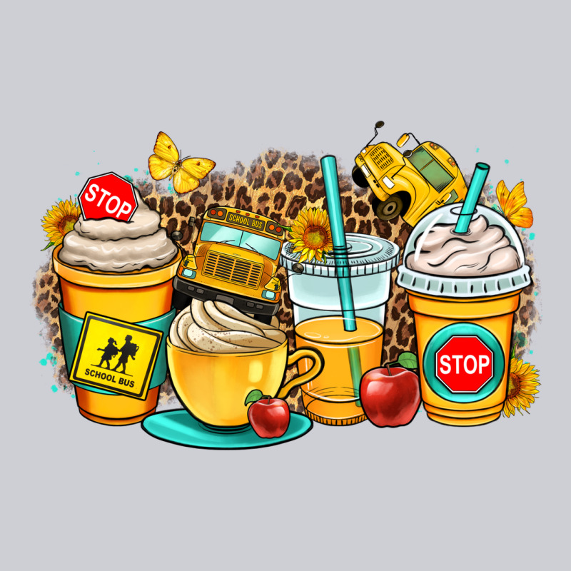 School Bus Coffee Cups Urban Hoodie by OliviaCreatesArt | Teevron