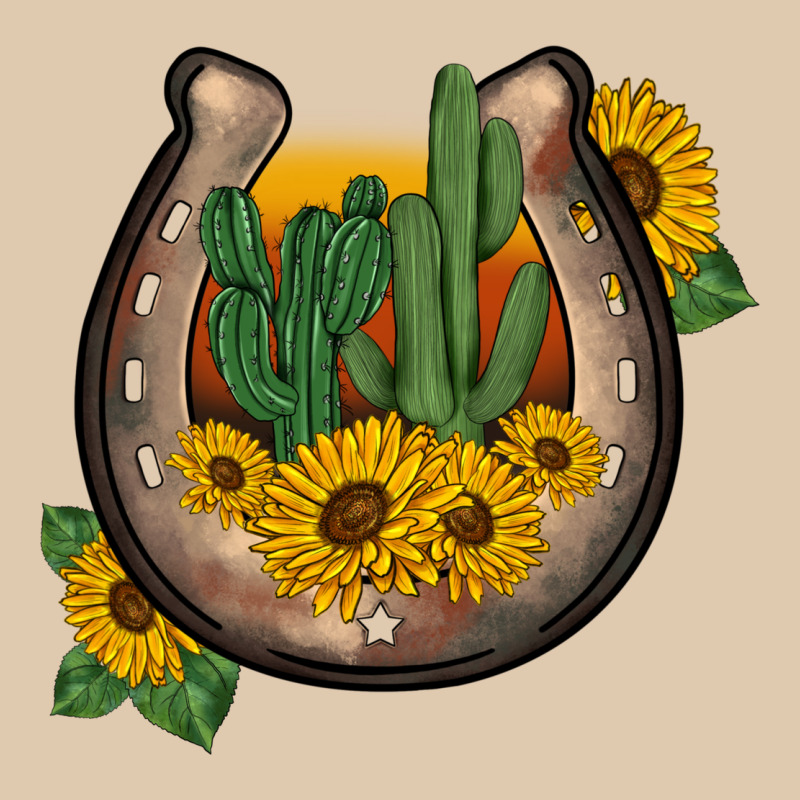 Western Horseshoe Sunflower Cactus Heavyweight Sweatshirt by BarkalooDesign | Teevron