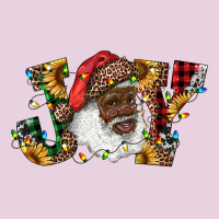 African American Santa Joy With Sunflowers Ladies Tee | Teevron