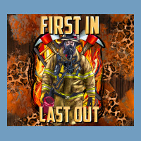 First In Last Out Firefighter Urban Heavy Tee | Teevron