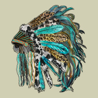 Indian Feather Headdress With Western  Patterns Heavy Core Tee | Teevron