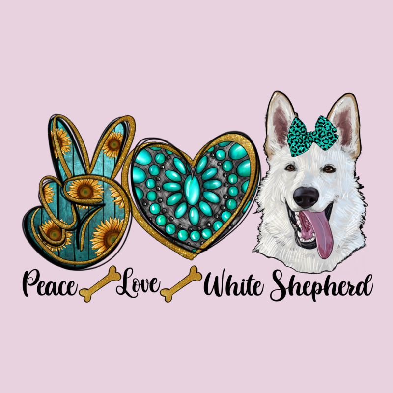 Peace Love White Sepherd Ladies Tee by RanaPortraitStore | Teevron