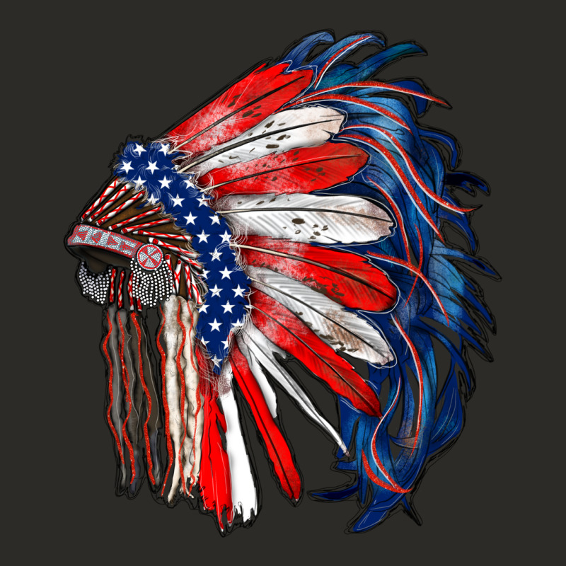 American Flag Indian Headdress Heavy Core Tee by RanaPortraitStore | Teevron