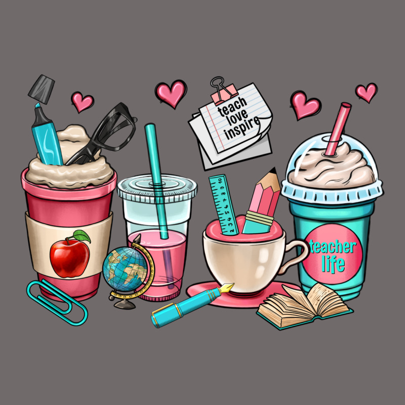 Teacher Coffee Cups Urban Hoodie by OliviaCreatesArt | Teevron