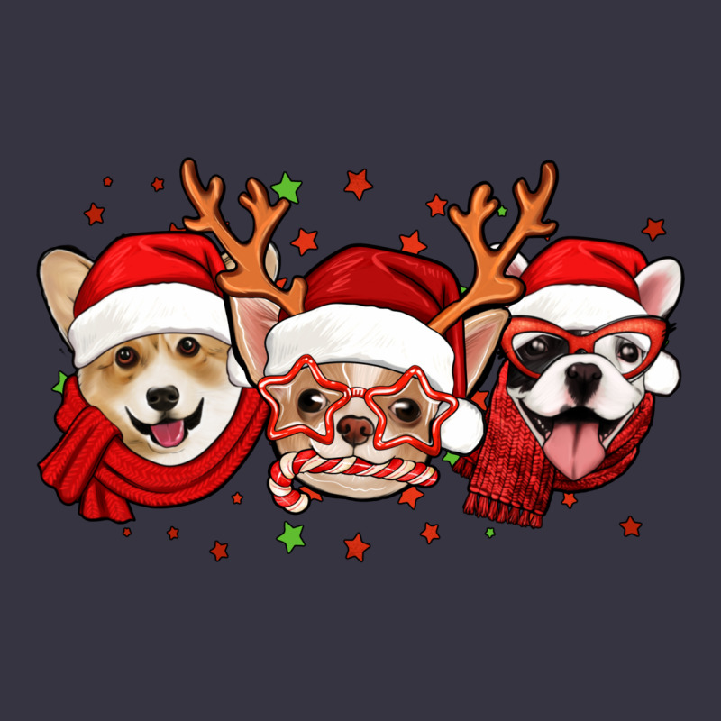 Christmas Dogs Corgi Chihuahua Frenchie Vintage Hoodie by Jasminsmagicworld | Teevron