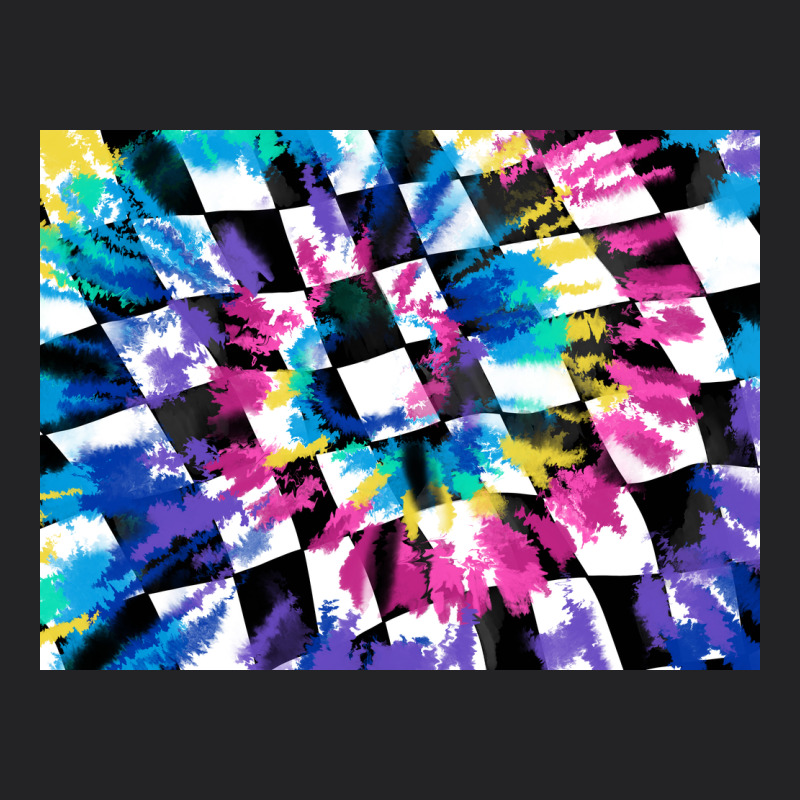 Tie Dye Colourful Race Flag Background 3200x2400 Vintage Tee by AdoDesignShop | Teevron