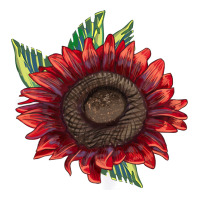 procut red sunflower | Teevron