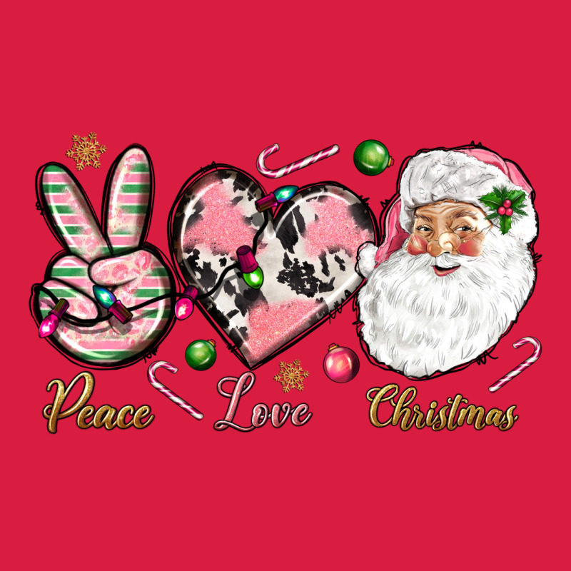 Peace Love Pink Christmas Premium Hoodie by NancyCooperArtShop | Teevron