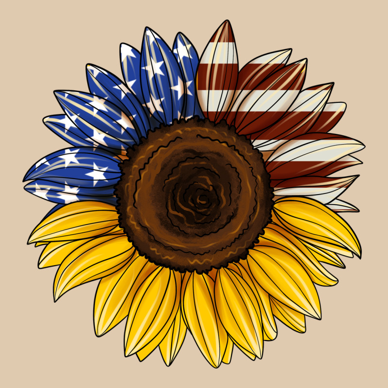 American Flag Sunflower Heavyweight Sweatshirt by Jasminsmagicworld | Teevron