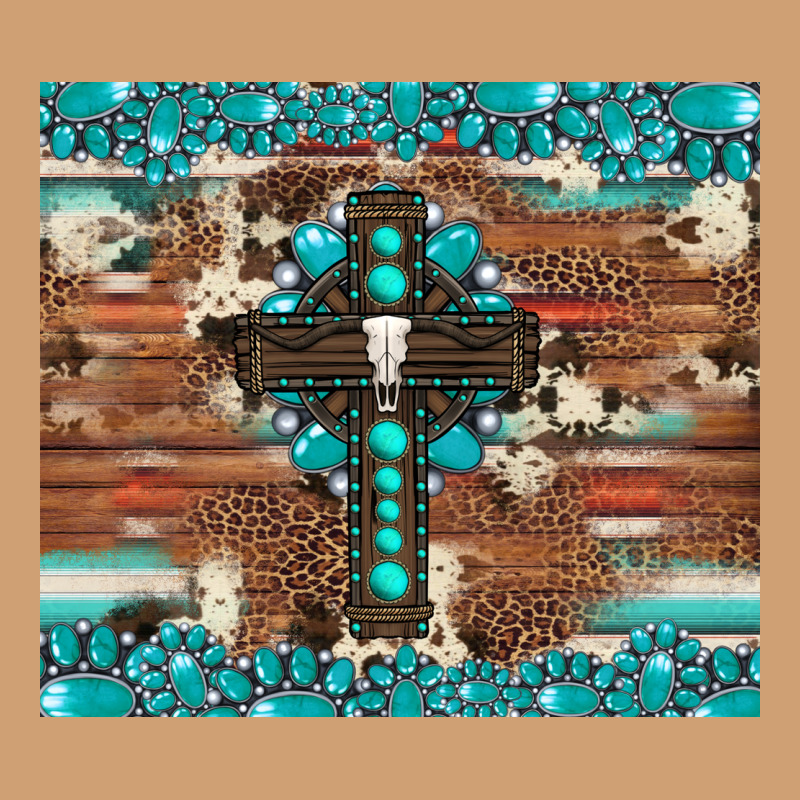 Gemstone And Cross With Cowhide Vintage Tee by Artiststas | Teevron