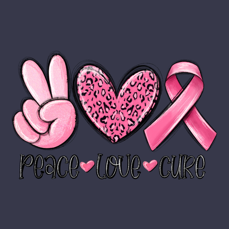 Peace Love Cure Breast Cancer Long Sleeve Tee by MaliasSmallBusiness | Teevron