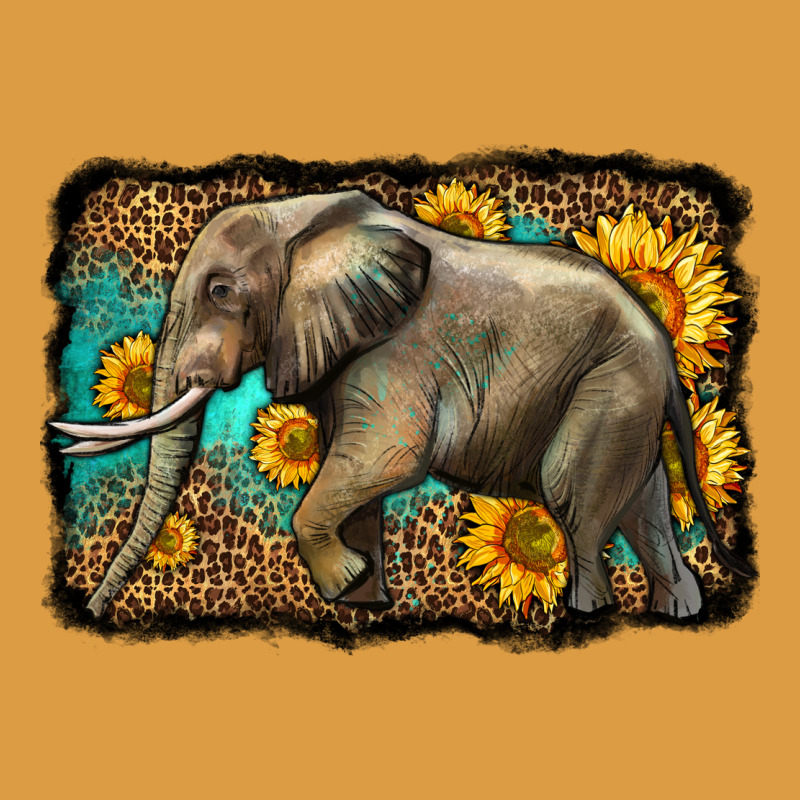 Western Sunflowers Elephant Urban Heavy Tee by LillyAllenDesigns | Teevron