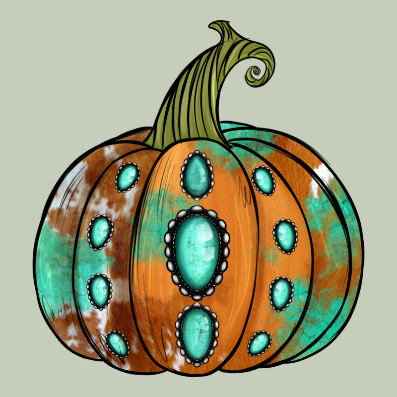 Western Cowhide Turquoise Pumpkin Classic Tee by Jasminsmagicworld | Teevron