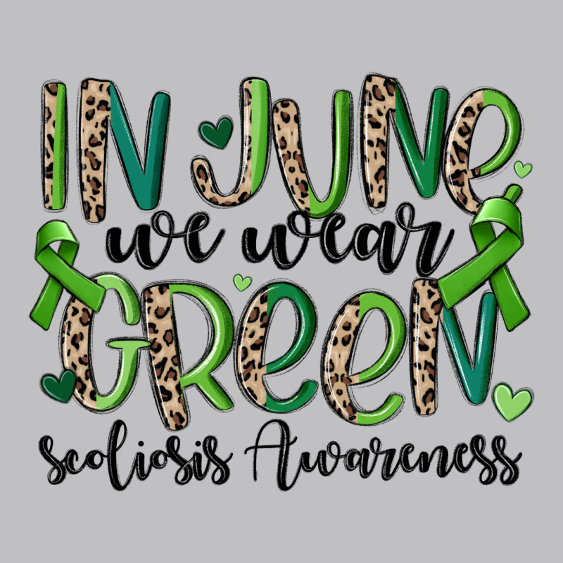 In June We Wear Green Scoliosis Awareness Long Sleeve Tee by MaliasSmallBusiness | Teevron