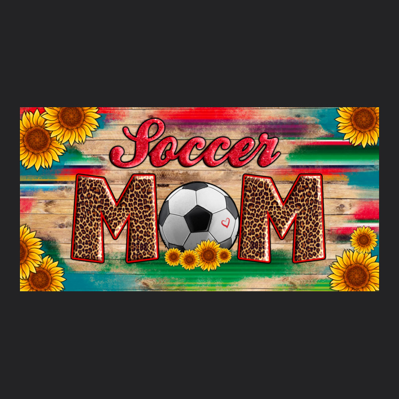 Soccer Mom With Ball And Sunflower And Serape Licanse Plate Vintage Tee by Artiststas | Teevron