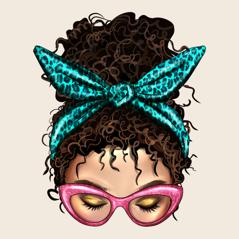 Messy Curly Bun Mom With Leopard Bandana Zipper Hoodie by BundleAndBundleShop | Teevron