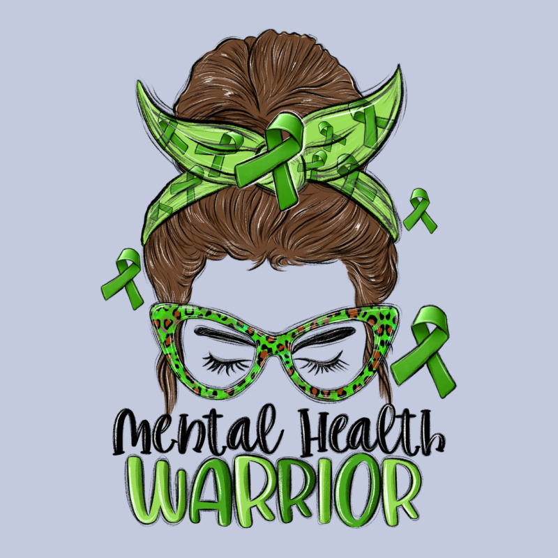 Messy Bun Mental Health Warrior Long Sleeve Tee by MaliasSmallBusiness | Teevron