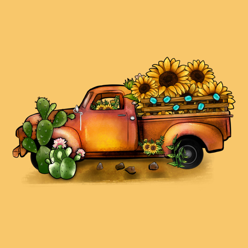 Sunflower Truck Vintage Hoodie by JahusDesignShop | Teevron