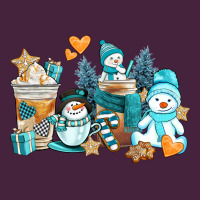 Winter Snowman Coffee Cups Premium Tee | Teevron