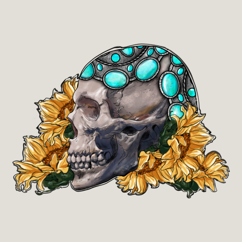 Skull With Sunflowers Heavy Core Tee by RanaPortraitStore | Teevron