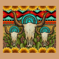 Bull Skulls Gemstones And Cactus With Leopard And Aztec Vintage Tee | Teevron