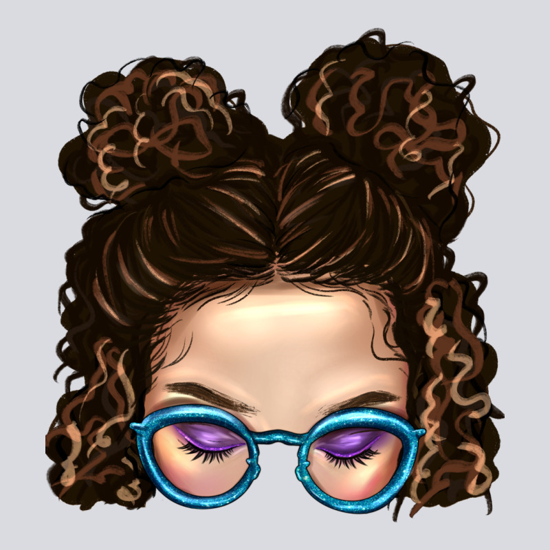 Messy Bun Mom And Glitter Glasses Zipper Hoodie by BundleAndBundleShop | Teevron