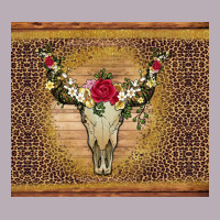 Bull Skull Flowers Glitter And Leopard Vintage Tee | Teevron