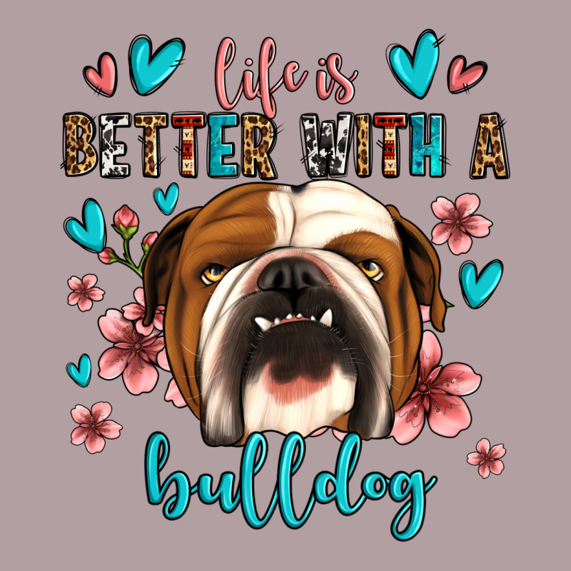 Life Is Better With A Bulldog Vintage Hoodie by Jasminsmagicworld | Teevron