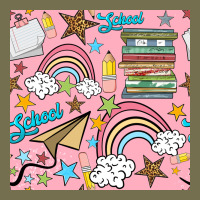 School With Rainbow Seamless Pattern Vintage Hoodie | Teevron