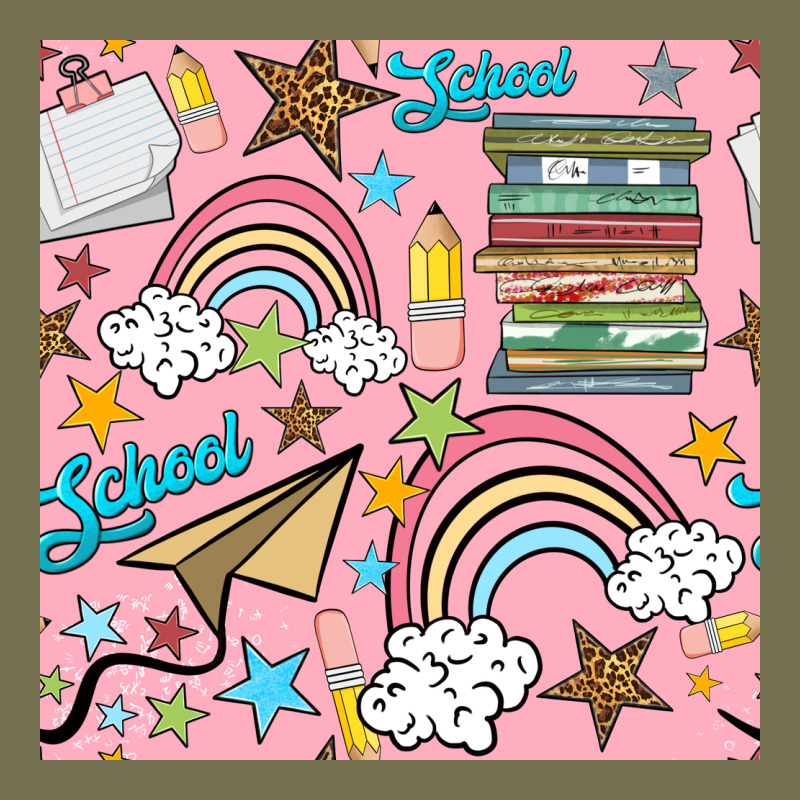 School With Rainbow Seamless Pattern Vintage Hoodie by BundleAndBundleShop | Teevron