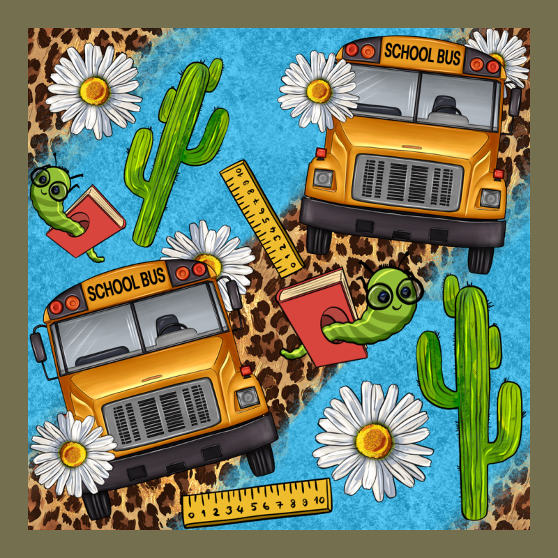 School Bus Seamless Pattern Vintage Hoodie by BundleAndBundleShop | Teevron