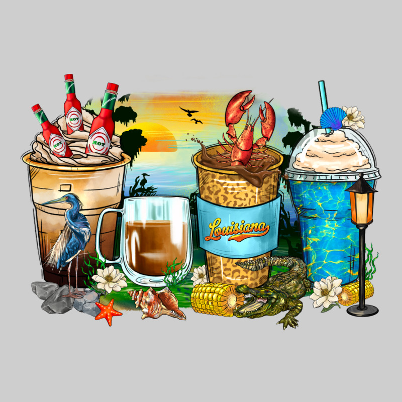 Louisiana Coffee Cups Premium Tee by Zillion Design Studio | Teevron
