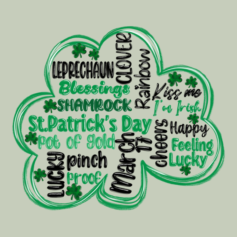 St Patricks Day Shamrock Typography Long Sleeve Tee by MaliasSmallBusiness | Teevron