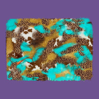 Western Turquoise Leopard And Cowhide Background Vintage Tee | Teevron