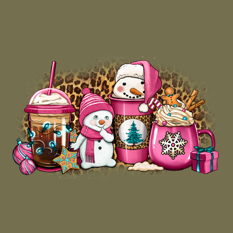Pink Christmas Winter Snowman Coffee Vintage Hoodie by Jasminsmagicworld | Teevron