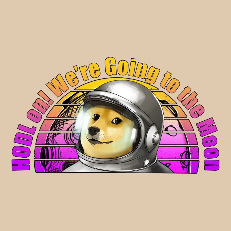 Doge Coin Hodl On We're Going To The Moon Retro Sunset Heavyweight Sweatshirt by Jasminsmagicworld | Teevron
