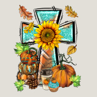 Western Thankful Cross Pumpkin Heavy Core Tee | Teevron